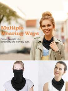 Scarf Mask With Ear Hanging UV Protection Neck Mask Scarf For Men And Women - Windproof Neck Mask Headscarf Neck Warmer Mask - Multicolor - View 2