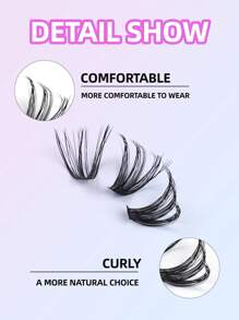 200 Stück D-Curl Wimpernbüschel, 8-16mm, Künstliche Wimpern 10 Reihen 40D Büschel Wimpern, 10ML Kleber & Versiegelung, Wimpernverlängerungs-Kleber, Pinzette, Wimpernapplikator für Wimpernverlängerung, natürlich aussehende & leichte Wimpern, Wimpernverlängerung, einfaches Make-up Wimpern, DIY Segment Wimpern, dicke & dramatische Wimpern, Wimpernbüschel Set, Wimpern - Schwarz - Übersicht 7