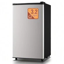 WANAI Mini Fridge With Freezer 3.2 Cu.Ft, Single Door Small Refrigerator Compact Fridge For Bedroom Dorm And Office Silver - Xem 1