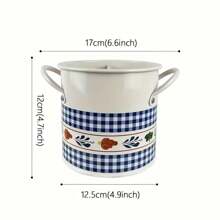 1 حامل معدني ب- 4 فتحات لعيدان الأكل ، رف تصريف أدوات المائدة، منظم تخزين أدوات المائدة المتين للمكتب والمنزل والمدرسة، مع فتحات صرف - متعدد الألوان - مشاهدة 10