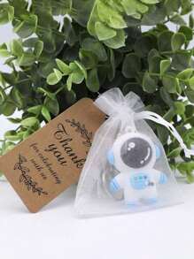 6/10 Sets Of 18/30 PCS Cute Astronaut Bag Keychain, Car Keychain, Party Keychain, Comes With A Thank You Kraft Label And A White Bag For Various Party Supplies Halloween(6/10 Pcs Dolls, 6/10 Pcs Thank You Tags, 6/10 Pcs Yarn Bags) Car Accessories Bag Charm School Goth Y2k Halloween Accessories Teachers Day Christmas Gift Ideas Bag Accessories Lanyards With Id Holder Car Accessories Bag Charms Car Friend Sister - Multicolor - View 3