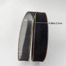1pc Gold Edged Organza Ribbon,Transparent Satin Ribbon For DIY Gift Box Packaging,Decorative Bowknot ,Clothes Accessories