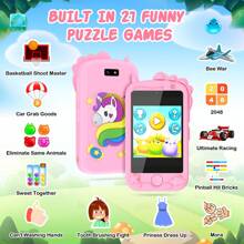 Christmas Gifts Kids Smart Phone Learning Toy With Calls+ Games+ Music+ Video, 2.8'' Touchscreen Phone Birthday Gifts For Age 3-12 Girls Boys Kids Smart Watches Kids Electronic Learning & Education Toys - 粉色 - 查看 5