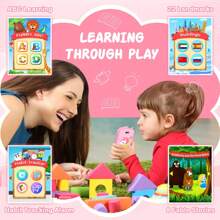 Christmas Gifts Kids Smart Phone Learning Toy With Calls+ Games+ Music+ Video, 2.8'' Touchscreen Phone Birthday Gifts For Age 3-12 Girls Boys Kids Smart Watches Kids Electronic Learning & Education Toys - 粉色 - 查看 4