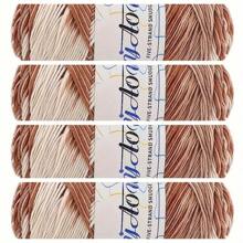 4 Ovillos de 5 cabos de Hilo de leche para bebé multicolor degradado, peso grueso para manualidades DIY como muñecas, bufandas, zapatos