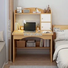 Study Table Writing Shelves Home Office Workstation W/ Drawer Dressing Table - Multicolor - View 3