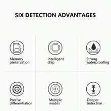 Draagbare draagbare opvouwbare metaaldetector voor buiten, zeer nauwkeurige ondergrondse metaaldetector voor het detecteren van goud, zilver, koper en ijzer op stranden
