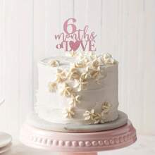 六个月的爱情蛋糕装饰，半岁生日蛋糕装饰，生日派对装饰，一岁生日蛋糕装饰，半岁生日派对用品，拍照道具，圣诞节 - 彩色 - 查看 5