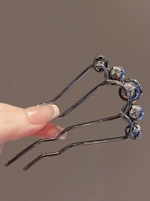 1个/2个装 时尚U型仿珍珠发夹、发梳、盘发发饰，适合派对、节日和女孩日常使用，发饰、美发工具、美发用品、秋季、旅行发饰、女士配饰、发饰、女士发饰、美发工具、美发用品、用品、美容配饰、礼物、旅行、送给女士的礼物、美发用品、圣诞袜填充物、圣诞袜填充物、女士圣诞袜填充物、成人圣诞袜填充物、成人圣诞袜填充物、美发用品、成人发饰、发饰、送给女士的礼物创意、美容圣诞袜填充物、送给女士的夏季海滩度假必备配饰、度假 - 彩色 - 查看 7