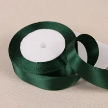 1pc Black Green Ribbon Handmade DIY Rose Flower Ribbon 21meters Long Polyester Webbing Packaging Webbing, Home Decor, Scene Decor, Theme Party Decor