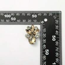 قطعة واحدة/مجموعة قطرات المياه متعددة الألوان من الزجاج المصنوعة يدويًا لديكور الملابس والقبعات والحقائب والحقائب والملصقات الزخرفية التي تُلصق على الملابس القماشية، ملحقات الشعر مصنوعة من القماش غير المنسوج مزينة بقطع الماس على شكل قطرات ماء