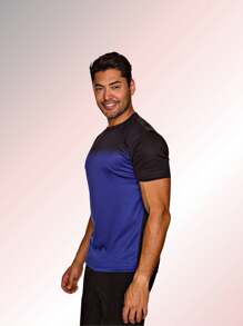 Kit 3 Dry Fit Men's T-Shirts Sublimation For Gym Running Premium - 淺藍色 - 查看 6