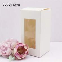 10 pezzi di scatole di carta bianca/kraft/regalo di varie misure da 5/6/7/8/9 cm, scatole per caramelle da matrimonio