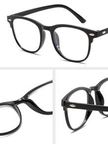 Classic Elegant Modern Simple Style Women Fashion Inlaid Nail Clear Eyeglasses For Watch TV Play Games Phone Decoration 1pc
