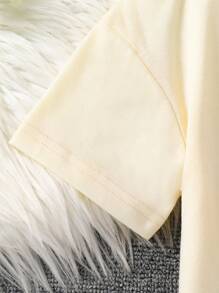 Young Boy Letter Print Short Sleeve T-Shirt And Shorts Set