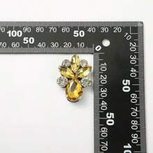 قطعة واحدة/مجموعة قطرات المياه متعددة الألوان من الزجاج المصنوعة يدويًا لديكور الملابس والقبعات والحقائب والحقائب والملصقات الزخرفية التي تُلصق على الملابس القماشية، ملحقات الشعر مصنوعة من القماش غير المنسوج مزينة بقطع الماس على شكل قطرات ماء