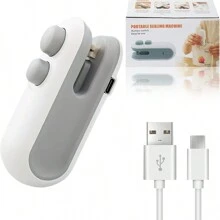 هدايا عيد الميلاد، ختامة أكياس صغيرة، جديد 2024 شاحن USB قابل لإعادة الشحن 2 في 1، شاحن كيس 2 في 1 للحرارة والأختام، آلة إعادة ختم الأكياس الصغيرة لتخزين البقالة والخضر الطازجة، آلة ختم أكياس البلاستيك لتخزين الوجبات الخفيفة والحفاظ على طازجة، نوع 1