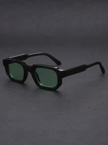 1 件装新款方形休闲复古时尚个性化男士眼镜，适合户外、散步、装饰和美容