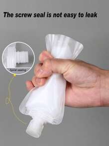 1 Pack Of 20pcs/15pcs/5pcs/1pc Travel Size Refill Bottles For Lotion, Body Wash, Shampoo. Portable Disposable-Use Cosmetic Containers For Travel - White - View 4