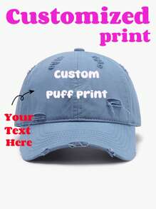 This Is A Baseball Cap In A Retro Style. Customize Your Own Unique Fashion Emblem And Let Your Personalized Shine On The Brim Of The Cap.