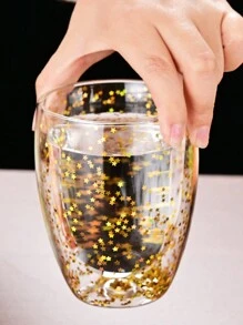 1 件双层玻璃圣诞杯，耐热闪光流动圣诞杯回到学校 - 多色 - 查看 10