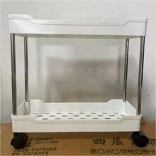 2/3/4-Tier Standing Floor Rack, Multi-Layer Storage Organizer Cart With Wheels For Kitchen, Bedroom, Bathroom