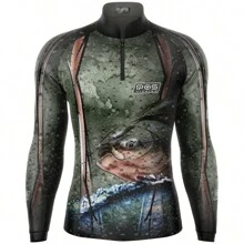 PQS FISHING Camiseta UV50 para Pesca - Proteção Solar e Conforto para Pescadores R48 PQS I - Verde - Visão 1