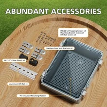 1Set Outdoor WiFi Enclosure Weatherproof Locking Outdoor WiFi Box Plastic Waterproof Switch Router Enclosure Box 8.7x6.7x4.3 - Transparent Gray - View 4