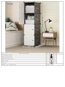 Simple Wardrobe Closet, Bedroom Storage Cabinet, Apartment/Dorm Rental Use, Modern Minimalist Design, Sturdy Construction - Multicolor - View 17