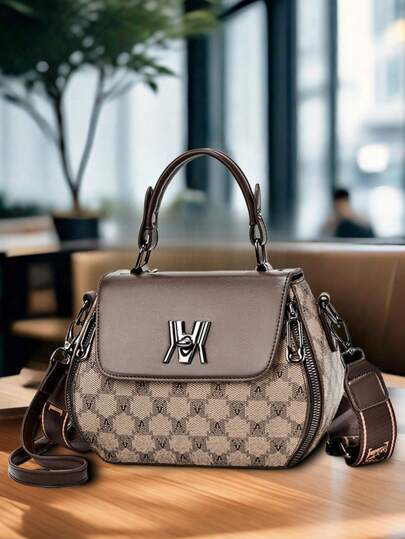 حقيبة كتف للنساء طراز أوروبي وأمريكي جديد مطبوعة بتفاح