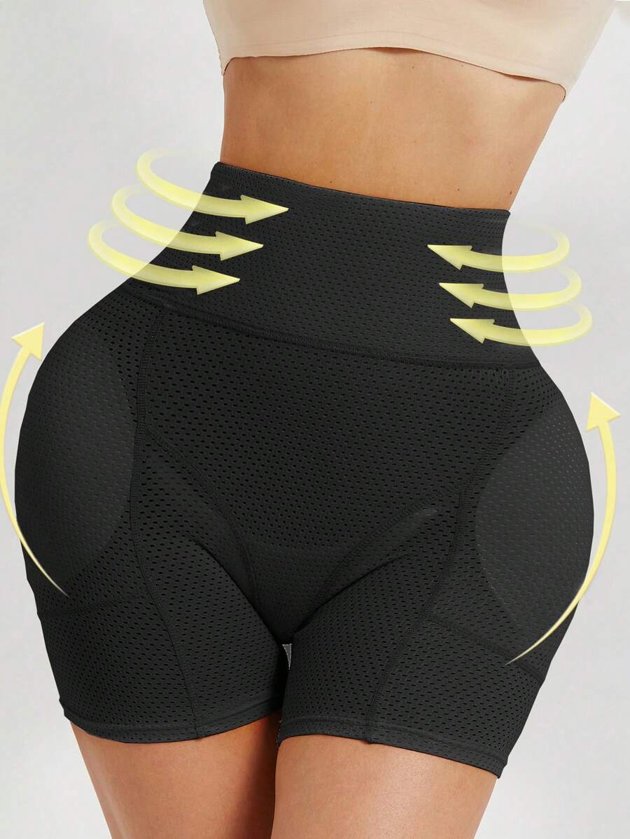 Women High Waist Butt Lifter Shapewear Shorts With Removable Padded Sponge Push Up Control Panties