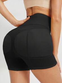 Women High Waist Butt Lifter Shapewear Shorts With Removable Padded Sponge Push Up Control Panties