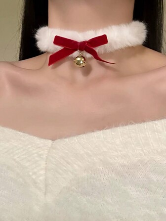 Burgundy Heart Velvet Choker Necklace, Wholesale Clavicle Chain Necklace For Women Valentines