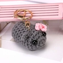 1 件 2.5 英寸可爱迷你毛绒悲伤仓鼠填充娃娃，柔软雪尼尔材质，可用作钥匙扣装饰，送给朋友、情侣、女朋友的礼物，手工工艺品 - 彩色 - 查看 7