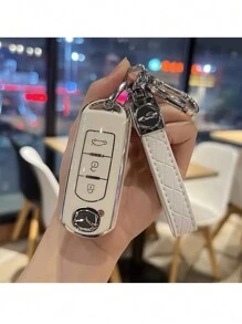 2 件装软质 PVC 汽车钥匙扣保护套 适用于 Axela Atenza CX3/CX4 钥匙链扣 - 黑與白 - 查看 9