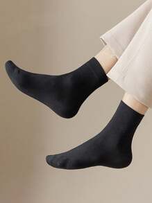 1/5 pares de calcetines medianos para mujer, estilo primavera y verano, todo a juego de unicolor, calcetines deportivos de pareja de color melódico alto
