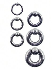 MEISILL 1pc Heavy Duty Thick Stainless Steel Nose Spring Hoop Cartilage Circular Ring, Unisex Everyday Wear