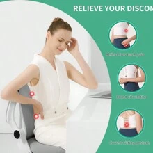 Lumbar Support Pillow For Office Chair With 2 Belts Memory Foam Lumbar Pillow Back Support Pillow For Car, Computer, Gaming Chair Memory Foam Back Cushion