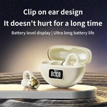 S19 Ear Clip Air Conduction Open Type, TWS Wireless Earphones Bluetooth 5.4, Sports Earphones With Touch Control, Voice Call Noise Reduction, Compatible With Mobile Phones - Màu tím - Xem 4