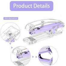1 Set Office Desk Accessories: 1 Stapler, 1 Pen Holder, 2 Pens, 1 Scissor, 1 Stapler, 1 Binder Clip/Paperclip & 1000 Staples - Multicolor - View 3