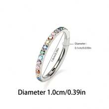 1 Stück Chirurgenstahl vergoldeter Nasenring, minimalistischer bunter kubischer Zirkonia Nasenring, 0,6 cm/0,8 cm/1 cm Scharnier Lippen Ring Knorpel Ohrringe Nasen Septum Ring, geeignet für Frauen Party, Urlaubskleidung, Piercing Schmuck, ideal als Valentinstag, Muttertag, Thanksgiving, Geburtstag Geschenk, Bar, Reise, Arbeit, Date, Alltag Tragen, Nasenring, Ohrringe, Lippenring, Knorpel Ohrringe