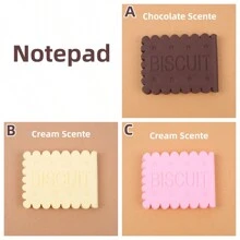 Set de 80 páginas de cuaderno de bolsillo con aroma a crema de chocolate y bolígrafo con forma de chocolate, bloc de notas desprendible, regalo divertido y útiles de oficina para amigos - Multicolor - Ver 5