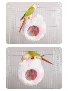 鸟巢，鹦鹉宠物冬季保暖窝，加厚保温睡床，带虎皮图案，保暖鸟类繁殖箱，鹦鹉保暖鸟巢，保温牡丹玄凤鹦鹉冬季窝