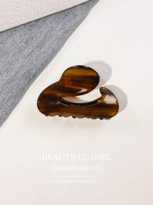 1 件套法国醋酸纤维发夹，复古镂空玳瑁色，中号抓发夹，半扎头发，后脑勺发爪，女式发夹发夹发夹发夹秋冬爪夹发饰女士度假装女士 - 彩色 - 查看 6