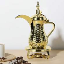 Stainless Steel 304 Style Golden Hammered Texture Coffee Pot, Tea Kettle, Water Pot, Decanter, Eagle-Beak Pot, Palace Pot, For Ramadan Use