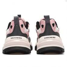 Skechers D'LITES 女士轻便透气运动鞋，适合通勤和旅行。37 码及以上请订购小 0.5 码 - 896004-BKWP - 黑色/白色/粉紅色 - 查看 5