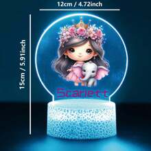 1pc Custom Personalized Table Lamp Night Light Customized Cartoon Princesses And Animals 3D Night Light Toy Acrylic Night Lights Gift For Home Room Decoration Night Light Usb Powered & Battery Operated Optical Illusion Table Lamp With Remote Control Perfect Gift Send To Girls For Valentine's Day, Easter, Christmas Unique Room Decor, Fun And Adorable Nightlight Gifts Birthday Graduation Home Decor Back To School School Supplies,Christmas Gift Supplies