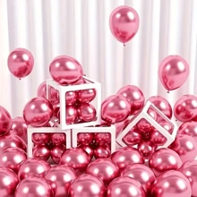 20pcs - 11inch Metallic Shiny Color Latex Balloons, Available In Gold, Silver, Rose Gold, Red And More Colors, Suitable For All Festivals - Multicolor - View 16