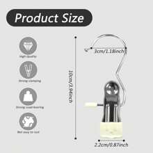 10 Pcs Generic Clothes Haning Clips With Hooks Cloth Pins Hooks In Closet Stainless Laundry Boot Hanger 10 Pcs, Silver - Multicolor - View 3