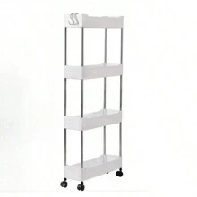 2/3/4-Tier Standing Floor Rack, Multi-Layer Storage Organizer Cart With Wheels For Kitchen, Bedroom, Bathroom